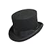 Scala Classico Men's Wool Felt English Topper Hat, Black, Large