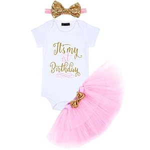 OwlFay Baby Meisjes It’s My Half First 1e 2e Verjaardagstaart Smash Outfits Romper + Tutu Rok + Strik Hoofdband…