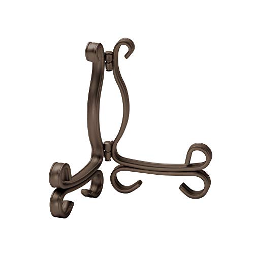 image for mDesign Decorative Metal Display Easel, Cookbook Holder, and Plate Sta
