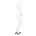 Giantex Female Mannequin Stand Dress Form Full Body Durable Plastic Display Head Turns Dress (White, Style 4)