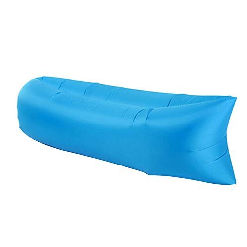 N\\B Inflatable Lounger Air Sofa Water Proof & Anti-Air Leaking Design Portable Couch for Backyard Lakeside Beach Traveling Hiking Travel Beach Park, No Pump Required (Blue)