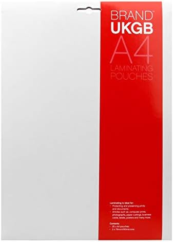 UKGB A4 Laminating Pouches | Pack of 25 Pouches | Pouch Thickess 150 mcn | Quality Gloss Finish