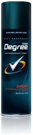 Degree Men Aerosol Antiperspirant and Deodorant, Sport 6 oz (Pack of 3) by Degree Men