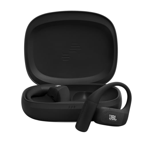 JBL Endurance Zone kabellose Open-Ear Sport-Kopfhörer mit Ohrbügel-Design, JBL OpenSound-Technologie, 32 Stunden Spielzeit, IP68 wasserdicht, Google Finder, JBL Headphones App, Schwarz/Grau