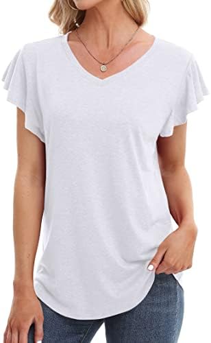 Ahacool Womens Summer Tops V Neck Short 
