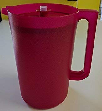 Tupperware Classic Sheer 1 Gallon Push Top Pitcher Starlight Lipstick