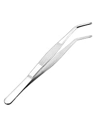 uxcell   1 pinza de acero inoxidable curvada de 5.0 in