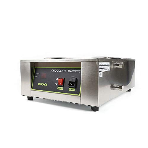 HYYKJ Electric Chocolate Melting Pot Machine 2 Melting Pot 22LB Capacity Chocolate Warmer Heater Boiler Tempering Furnace Machine Commercial Chocolate Shop and Home Chocolate Melter Maker