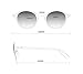 WearMe Pro Flip up Cyber Steampunk Round Circle Retro Sunglasses (Black/Silver Rimmed, 43)