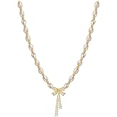 LAFEALO Boho Crystal Butterfly choker Necklace Pearl y Lariat Necklace Vintage Butterfly Pearl Chain Necklace Rhinestone Butterfly Necklace Jewelry for Women