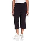 Jockey Women's Slim Capri Flare, Deep Black, Medium
