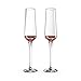 Premium Champagne Glasses Set - sevdele Love Series Toasting Flutes Wedding Set - Stylish Champagne Glass Set for Engagements - Affordable, Durable Champagne Flutes, Hand Blown - Rose Gold Set of 2