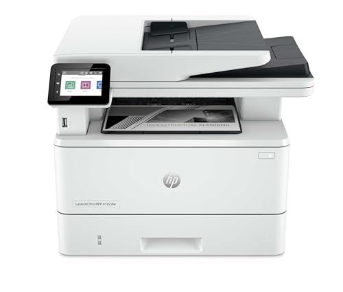 HP LaserJet Pro MFP 4102dw Multifunktions-Laserdrucker, Drucken in Schwarzweiß, WLAN, Automatischer beidseitiger Druck, Hohe Druckgeschwindigkeit, Bis zu 80.000 Seiten pro Monat, Wolf Pro Security