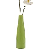 Ceramics Bud Vases Small Decorative Flower Vase Single Stem Vases Minimalist Slim Floral Vase Farmhouse Vase Rustic Ceramic Vase for Home and Office Centerpieces Decor(Green)