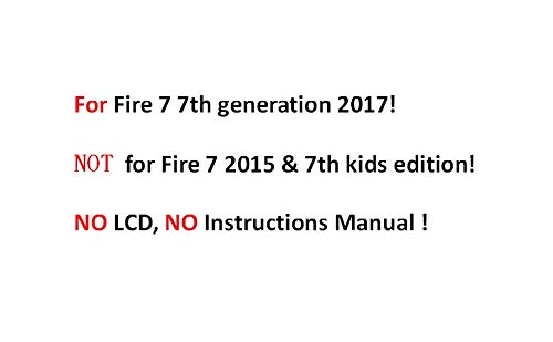 Touch Screen Digitizer Replacement Part for Fire 7 (7th Generation 2017 Release SR043KL) with Adhesive, NO LCD, NO Instructions(NOT for 5th Gen, 2015 & 7th kids edition )