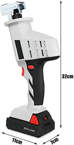 WUAZ Akku-Säbelsäge 21-Volt Max mit Hubkolben Blade, Lithium-Ionen-Akku, Schnellladegerät, Ideal für Holz, Rohr und… – Bild 4