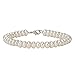 YAN & LEI Sterling Silver AAA Quality 6.5-7.5mm Freshwater Cultured Pearl Bracelet,7.25