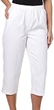 Alia Women's Microfiber Twill Mock Fly Pull-On Capri