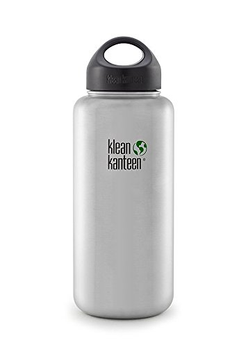 Klean Kanteen 40oz Kanteen Wide (w/Stainless Loop Cap) Brushed Stainless