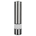 Battery Powered Brushed Stainless Steel Salt, Pepper, or Spice Mill | One Touch Automatic Battery Powered Pepper Grinder | Single Pepper Mill
