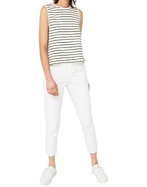 Mango Women's Striped Cotton-Blend Top