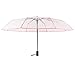 HOMEIC Mini Three-Folding Transparent Umbrella Rain Women Fully-Automatic Creative Rainy Transparent Umbrella black