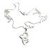 Intertwined Heart Necklace | Double Hearts Platinum Plated Silver | Cubic Zirconia | Love - Bridal - Anniversary - Mother Daughter - Jewelry