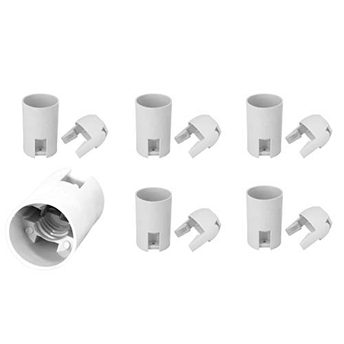 FExYinz 6 pcs per Pack 4 Years Warranty E14 Lamp Holder Pendant Type White Color Candle Bulb Socket
