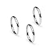 SILVERLINE JEWELRY 3pcs 2mm Stainless Steel Women's Plain Wedding Band Stacking Comfort Fit Rings Silver/Gold/Rose/Black/Blue/Tricolor Tone Half Sizes 5-12