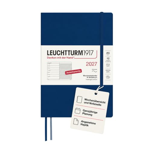 LEUCHTTURM1917 Weekagenda & notitieboek A5 2027 Duitstalig, Marine