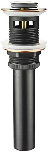 Vessel Sink Drain with Overflow, Lavatory Bathroom Sink Oil Rubbed Bronze Pop Up Drain Stopper