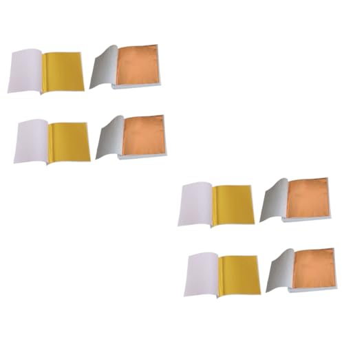 Didiseaon 400sheets Imitation Foil Paper for Manicure and Arts Crafting Gold Rose Gold for Gilding Decoration and DIY Projects