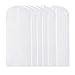 homeminda Garment Bags Clear,40in White Hanging Lightweight Breathable Dust Cover with Full Zipper for Suit Jacket Clothes Closet Pack of 6