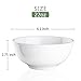 22 OZ Porcelain Cereal / Soup Bowl Set Dinnerware Bowls for Entree, Oatmeal ,Pasta, Stews,Noodle,Salad - Set of 6 Bowls and 6 Spoons , White, Lead and Cadmium Free