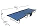 Outdoor Living and Style 74 x 25 Blue Lightweight Heavy Duty Aluminum Frame Portable Camping Cot Bedthumb 2