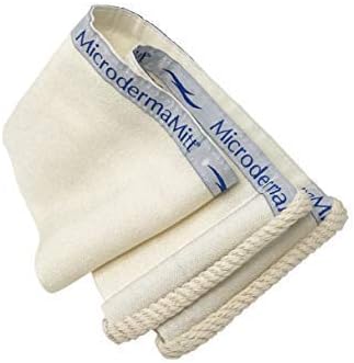 MicrodermaMitt Exfoliating Back Strap Body Scrubber With Handles For Shower Or Bath Best Dry Skin Keratosis Pilaris Treatment 100% Natural