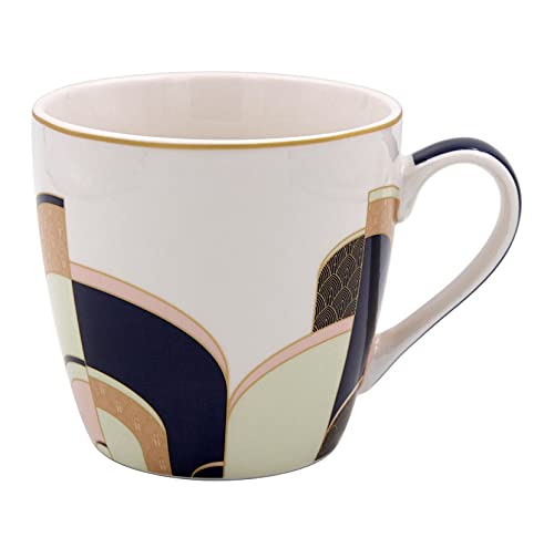 The Leonardo Collection LP94692 Art Deco Breakfast Mug, Fine China, Boxed, Multicolour
