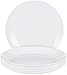 Utopia Kitchen 6-Piece White Moonlight Salad/Appetizer/Dessert Plate Set 7.25 Inches - Opal Glassware