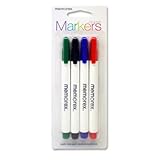Memorex CD/DVD Permanent Marker,Ink Color: Blue, Black, Green, Red - 4 / Pack