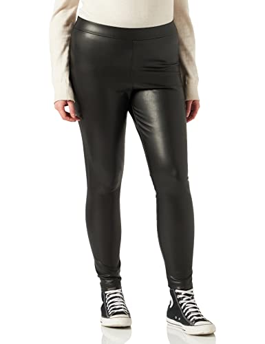 VERO MODA Damen VMGANA MW PL Legging NOOS, Black, M