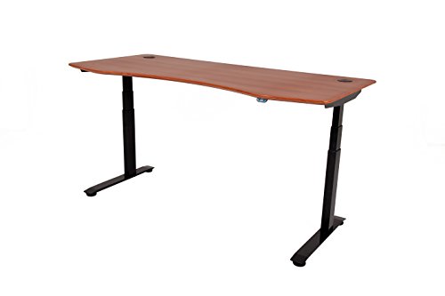 UPC 835712007272, ApexDesk Electric Height Adjustable Sit to Stand Desk (Red Cherry Top / Black Frame)