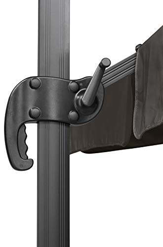 Schneider Sonnenschirm Rhodos, anthrazit, 300 x 300 cm quadratisch, 782-15, Gestell Alu/Stahl, Bespannung Polyester, 24… – Bild 7