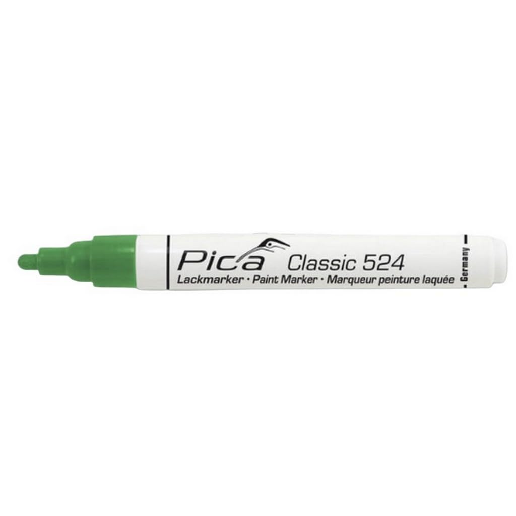 Pica 524-36 Industrial Permanent Paint Marker Green Round Tip 2-4mm Fast Drying