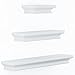 Traditional Wall Shelf Ledge Set Crown Molding Design Set of 3 (White)