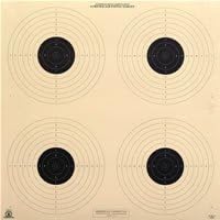 10 Meter Shooting Target - Official NRA B 40/4 - Air Pistol - Rifles - Pistols, BB Guns - Paper Target- 4 Bullseye - (50)