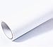 REDODECO Solid Color Matte Textured Vinyl Adhesive Paper Peel Stick Wallpaper Adhesive Cabinet Shelf Liners Decal,15.8inch by 79inch (White)