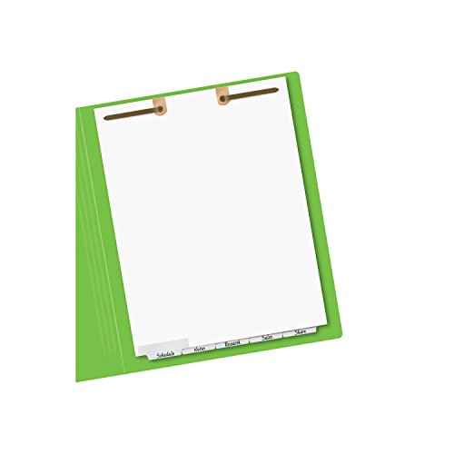 Avery WriteOn Dividers for 2Prong Classification Folders, White