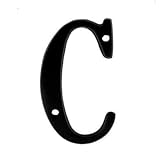 Bolton Hardware Letter 3 Inch Solid Brass Dark Oil Rubbed Bronze Finish House Letter Raised 3/16