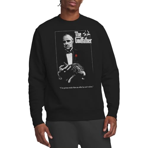 The Godfather Unisex Godfather Poster Crew Sweatshirt, Schwarz, S