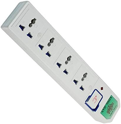 Aexit US UK Batteries, Chargers & Accessories EU Socket Rewirable Extension Power Strip 4Gang 2000W Power Strips 10A 250VAC